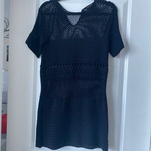 VIONNET Paris Knit Black Dress size IT 42 made in Italy.